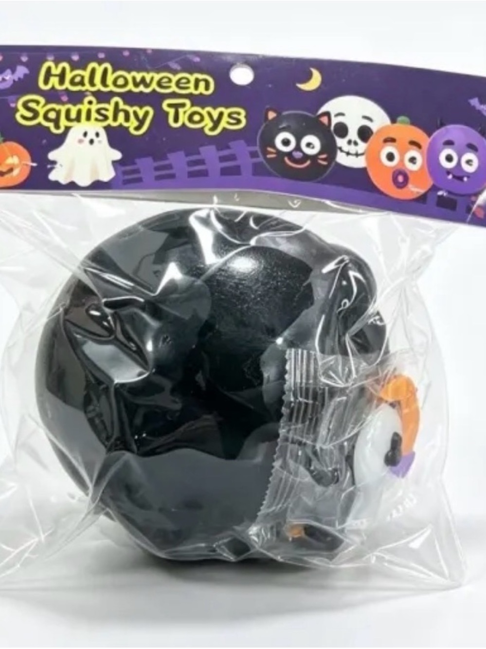 Halloween Black Cat DIY Smusher Squishy Toy – Mix & Match Face Sensory Stress To
